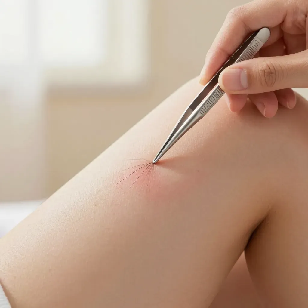How to Remove Ingrown Hairs with Pointed Tweezers