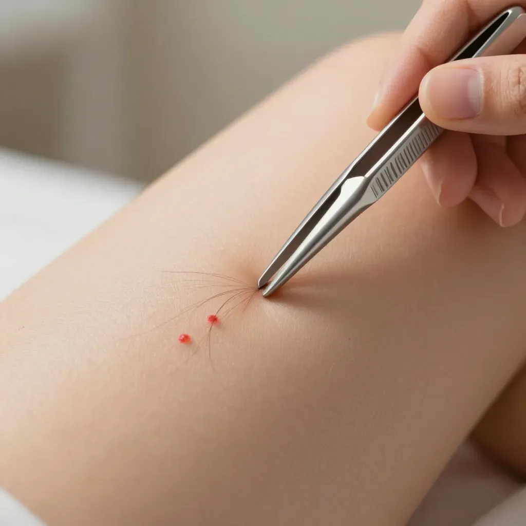 How to Remove Ingrown Hairs with Pointed Tweezers