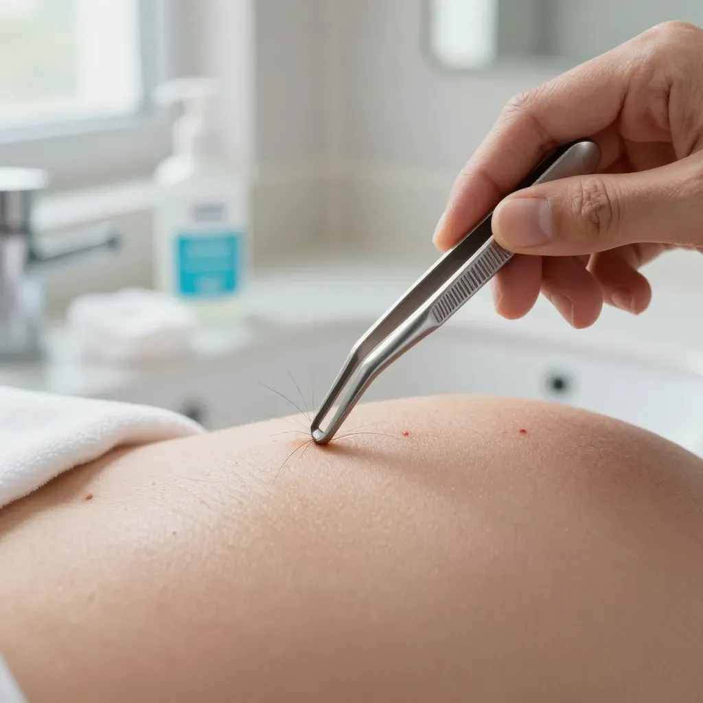 How to Remove Ingrown Hairs with Pointed Tweezers