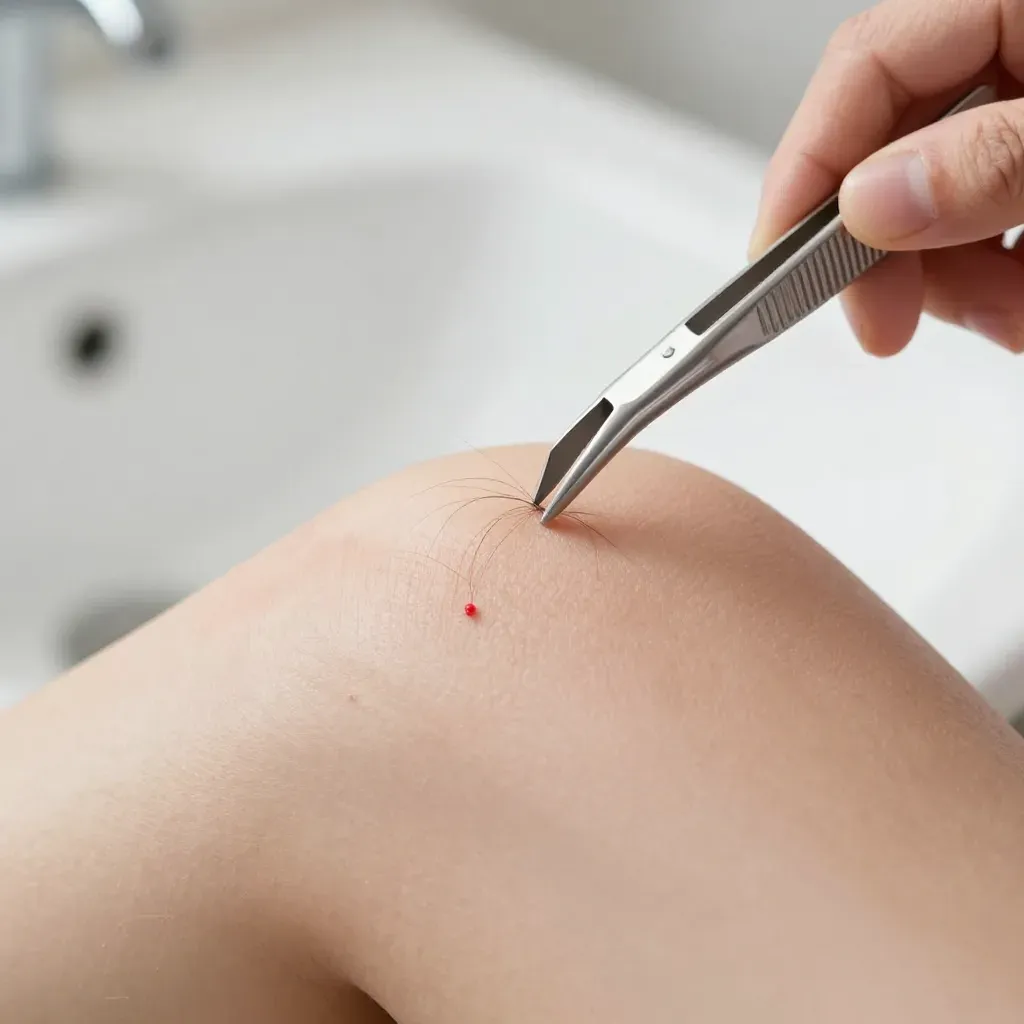 How to Remove Ingrown Hairs with Pointed Tweezers