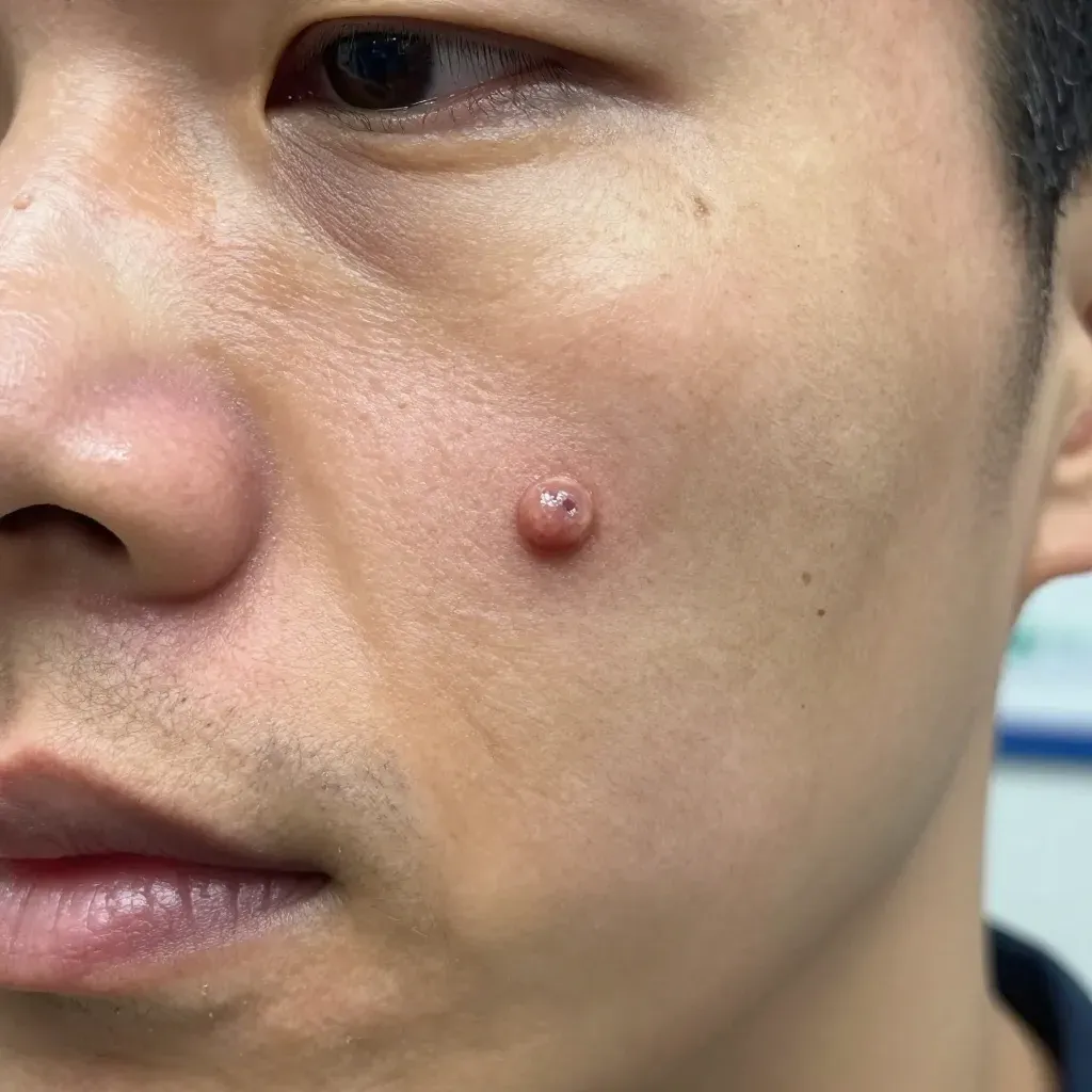 Ingrown Facial Hair Cyst Removal