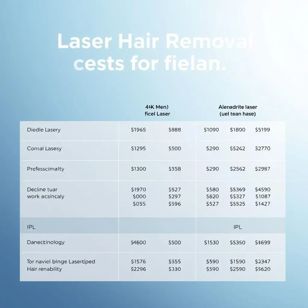 Laser Hair Removal Cost for Men: Comparison of Different Technologies and Clinics