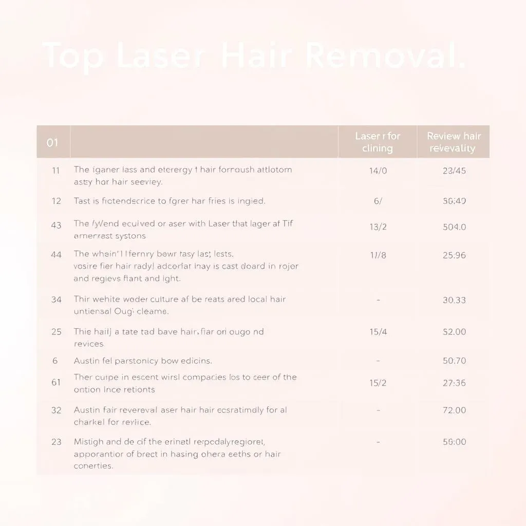 Top Clinics for Laser Hair Removal for Facial Hair in Austin: Reviews and Comparisons